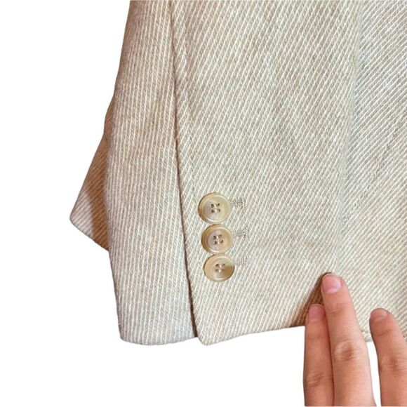 Express beige wool & cashmere blend blazer - Picture 4 of 15